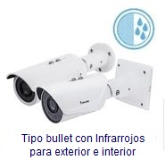 Camaras Bullet con Infrarrojos para exterior e interior